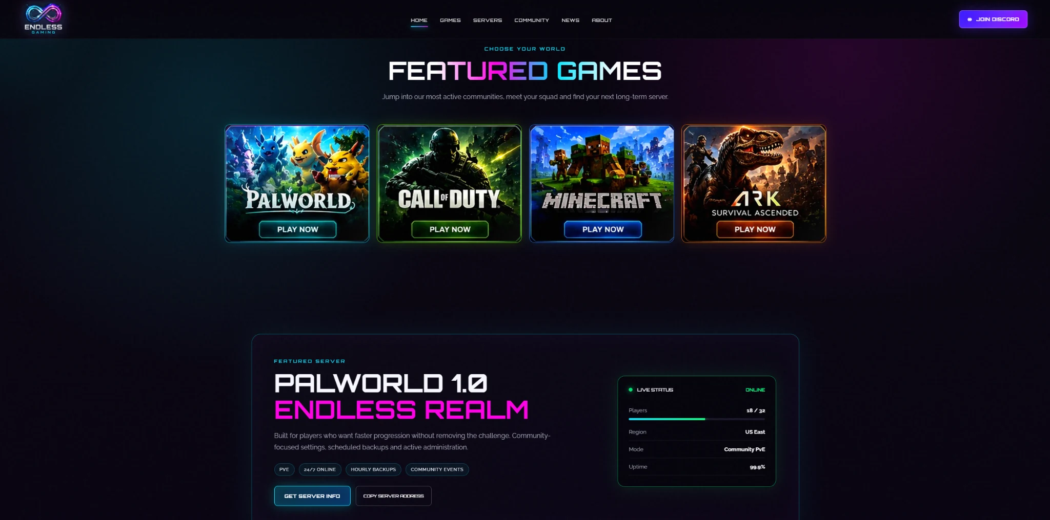 Endless Gaming design