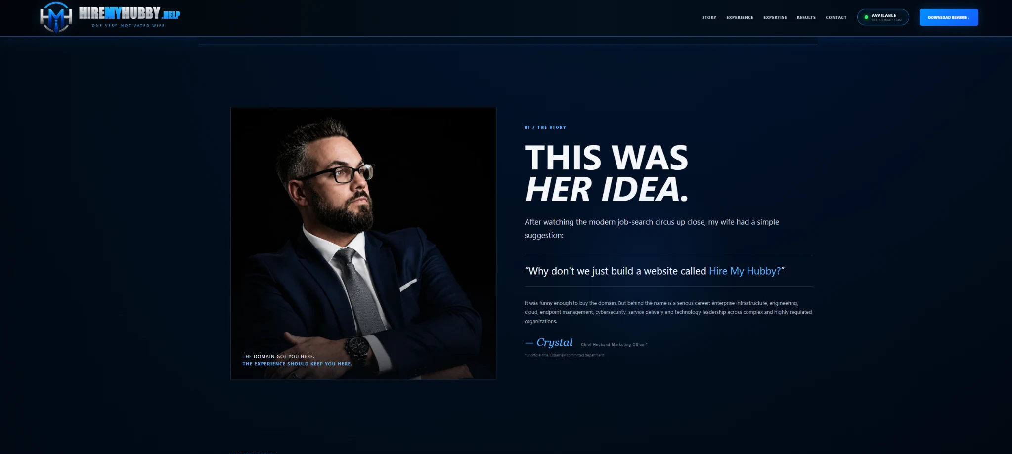 HireMyHubby.help website design